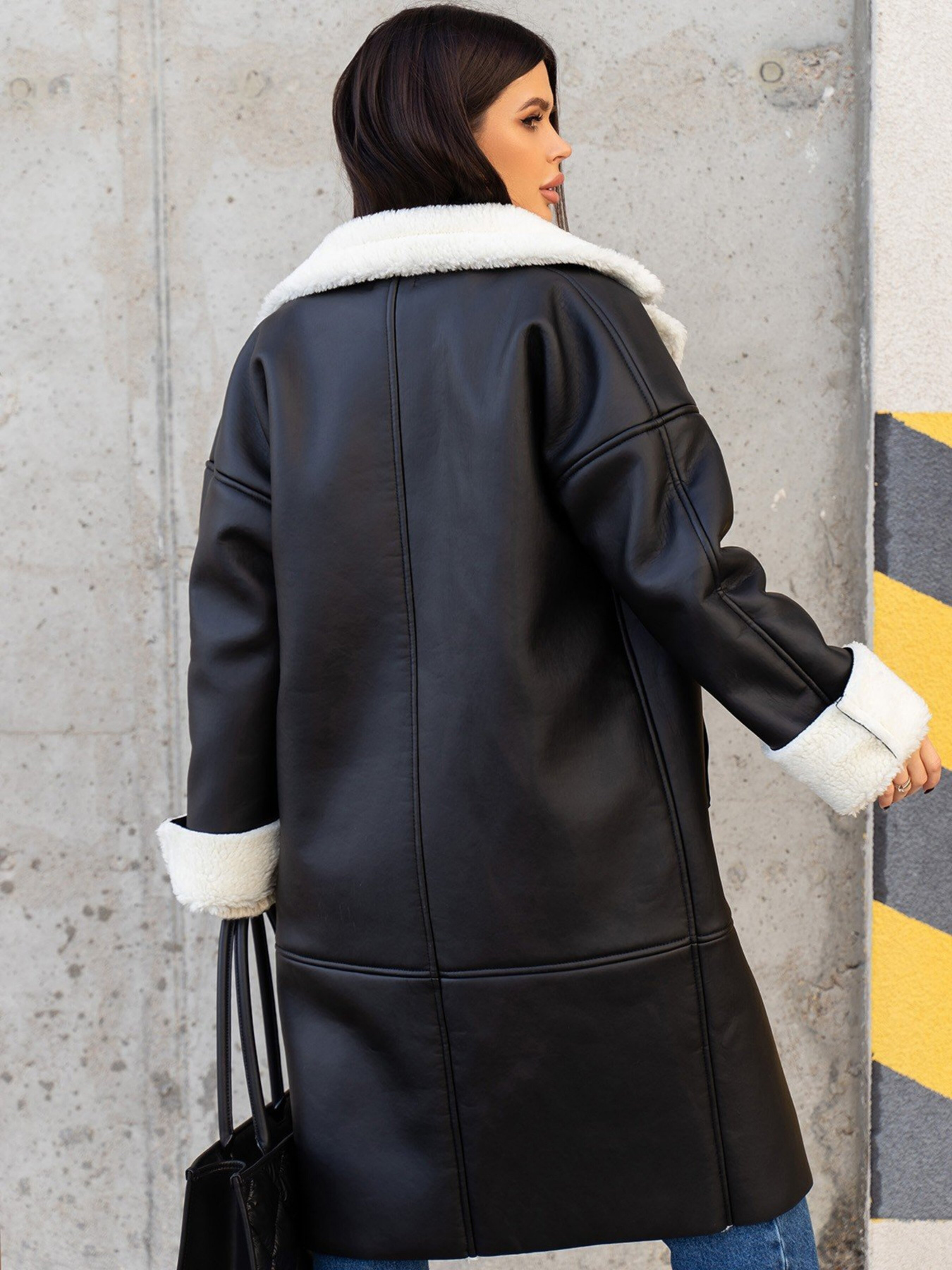 Дубленка ISSA Plus модель 13610_black Фото