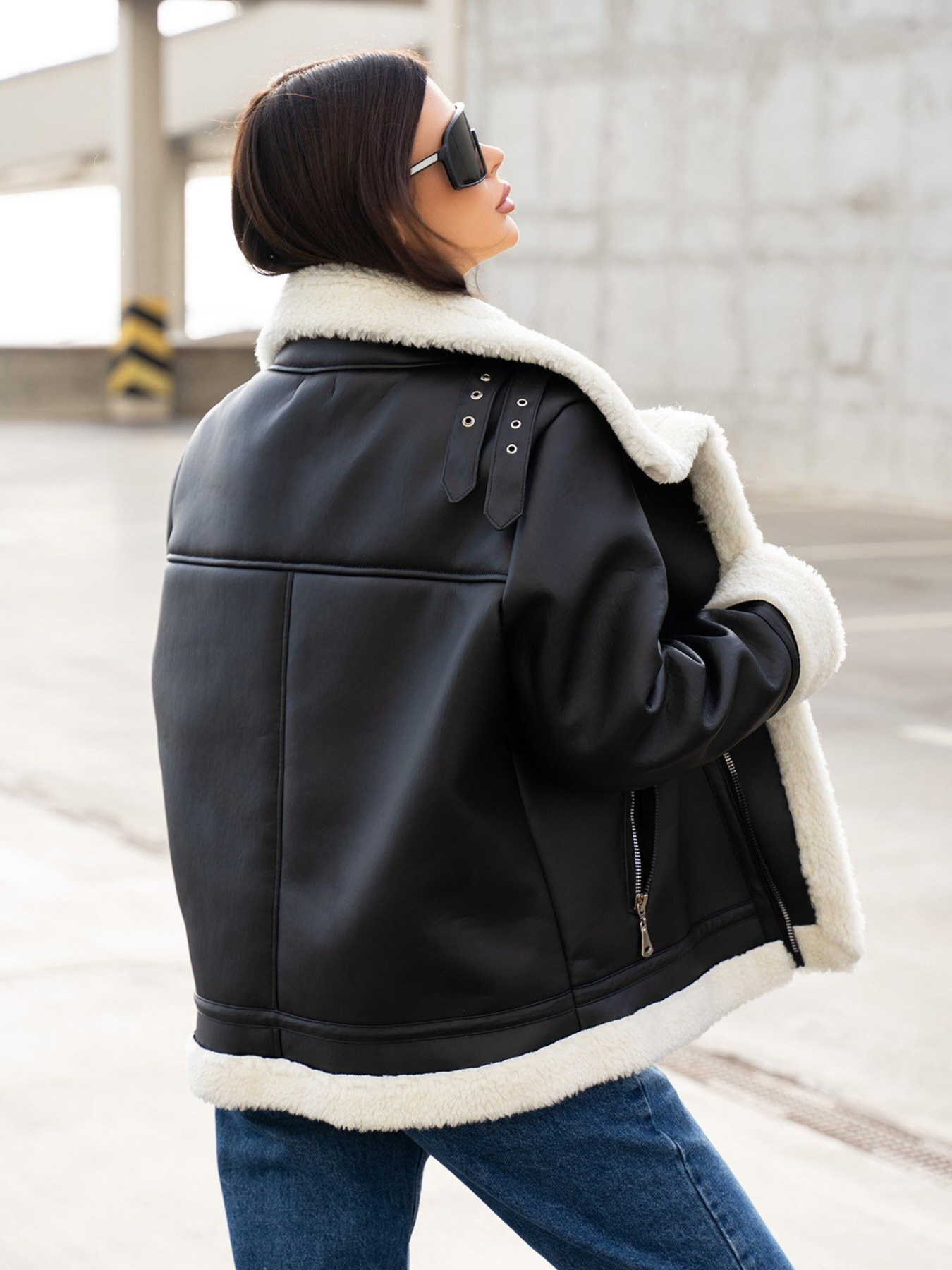 Дубленка ISSA Plus модель 13613_black Дубленка ISSA Plus модель 13613_black Фото