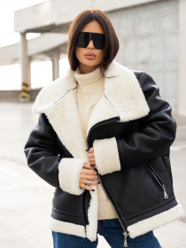 Дубленка ISSA Plus модель 13613_black Дубленка ISSA Plus модель 13613_black Фото