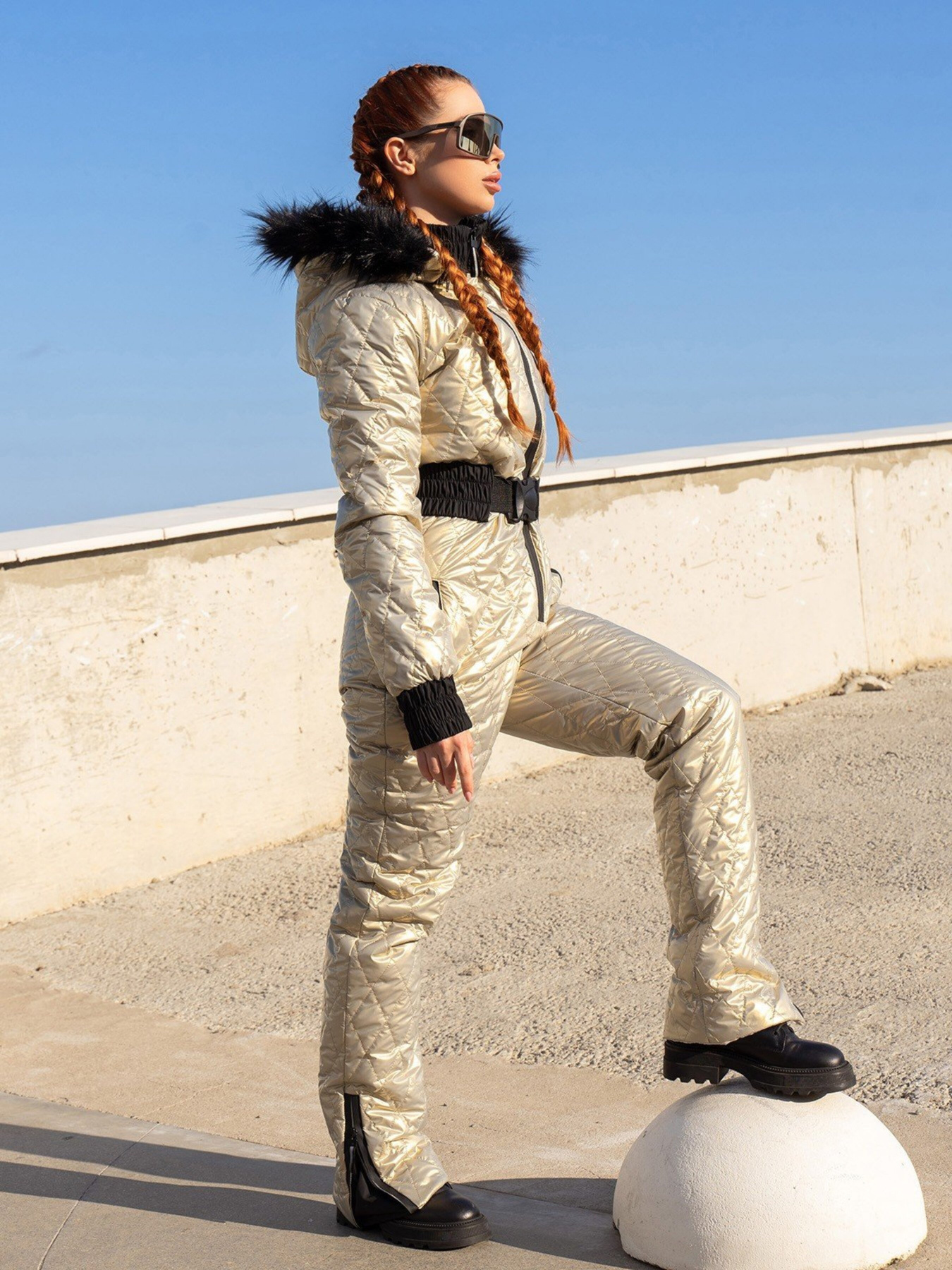 Комбінезон ISSA Plus модель 13615_gold Фото