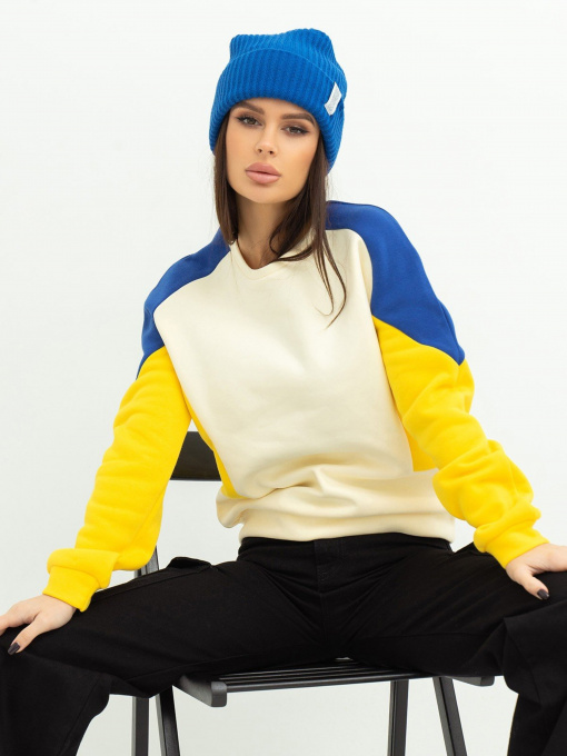 Свитшот ISSA Plus модель 13616_milky Фото