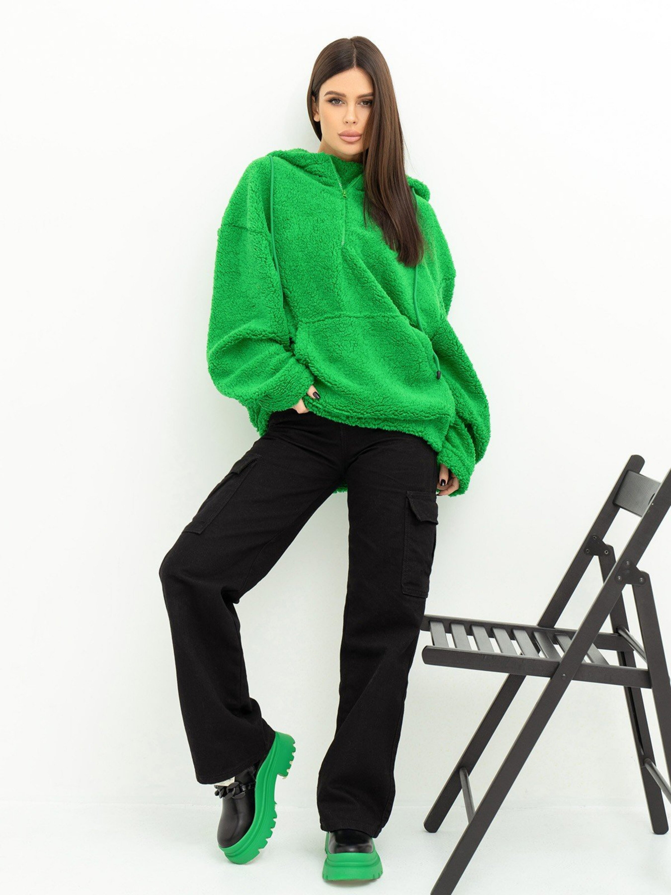 Худи ISSA Plus модель 13619_green Фото