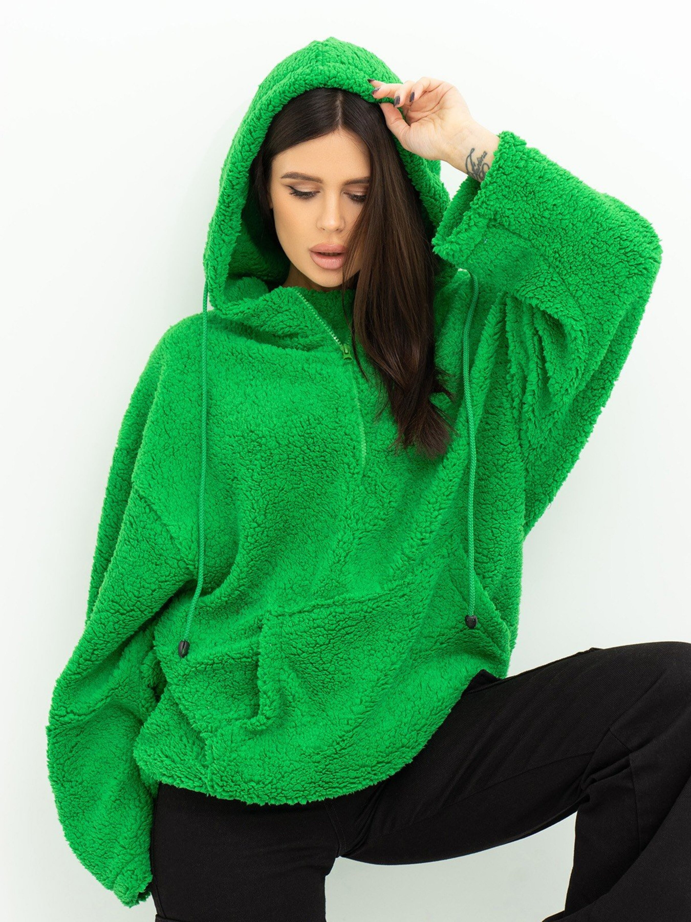 Худи ISSA Plus модель 13619_green Фото