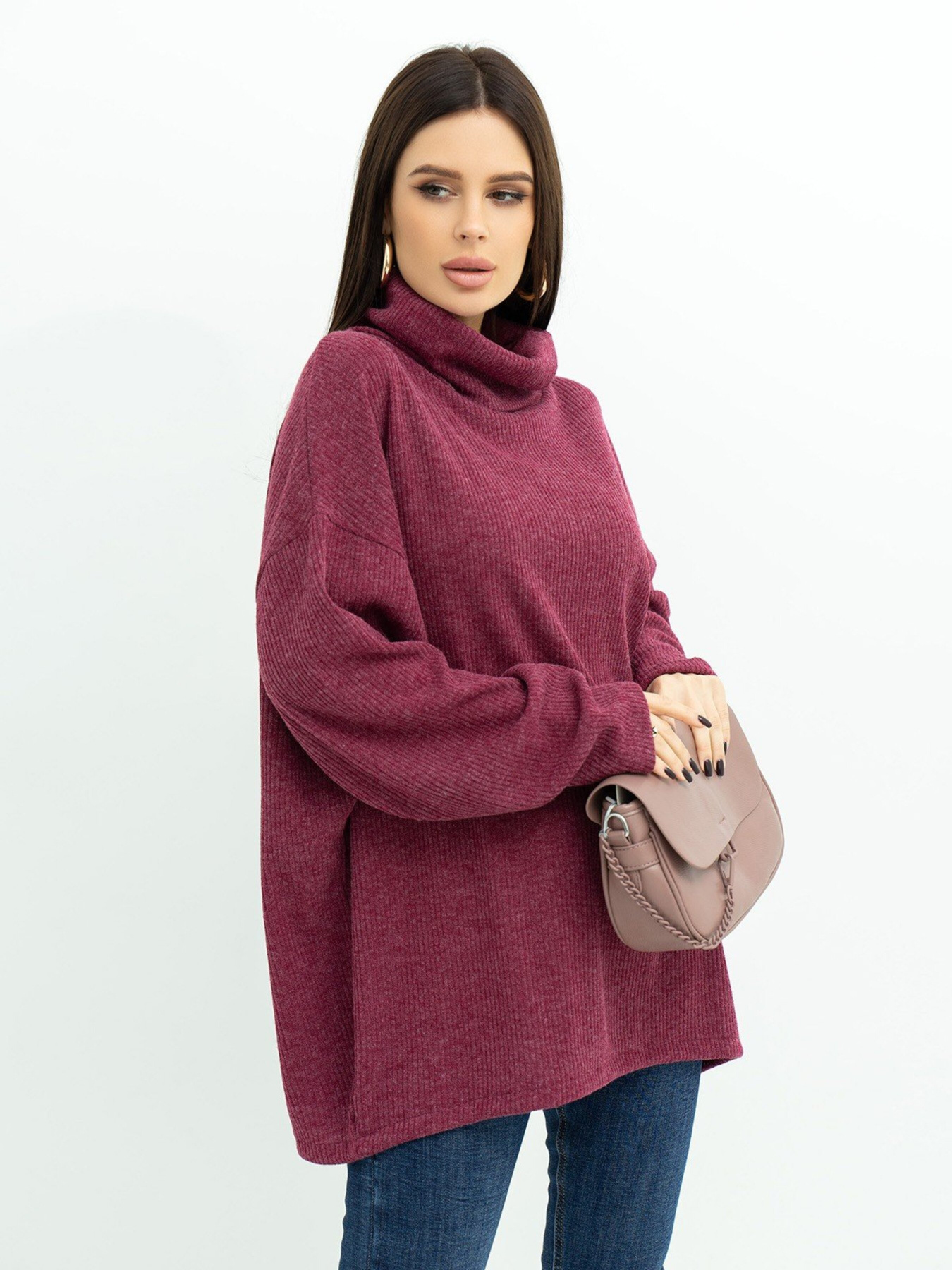 Свитер ISSA Plus модель 13621_burgundy Свитер ISSA Plus модель 13621_burgundy Фото