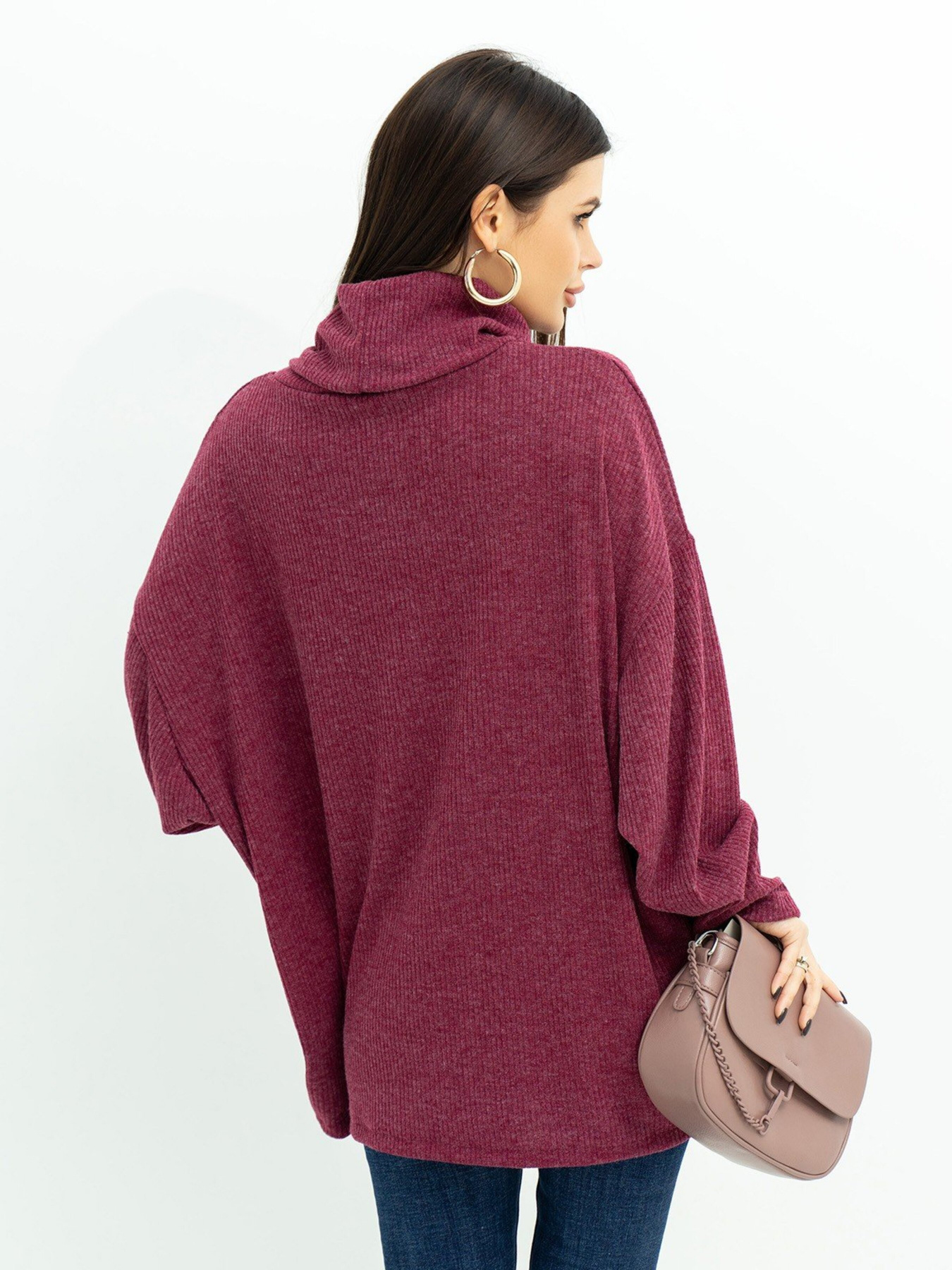 Свитер ISSA Plus модель 13621_burgundy Свитер ISSA Plus модель 13621_burgundy Фото