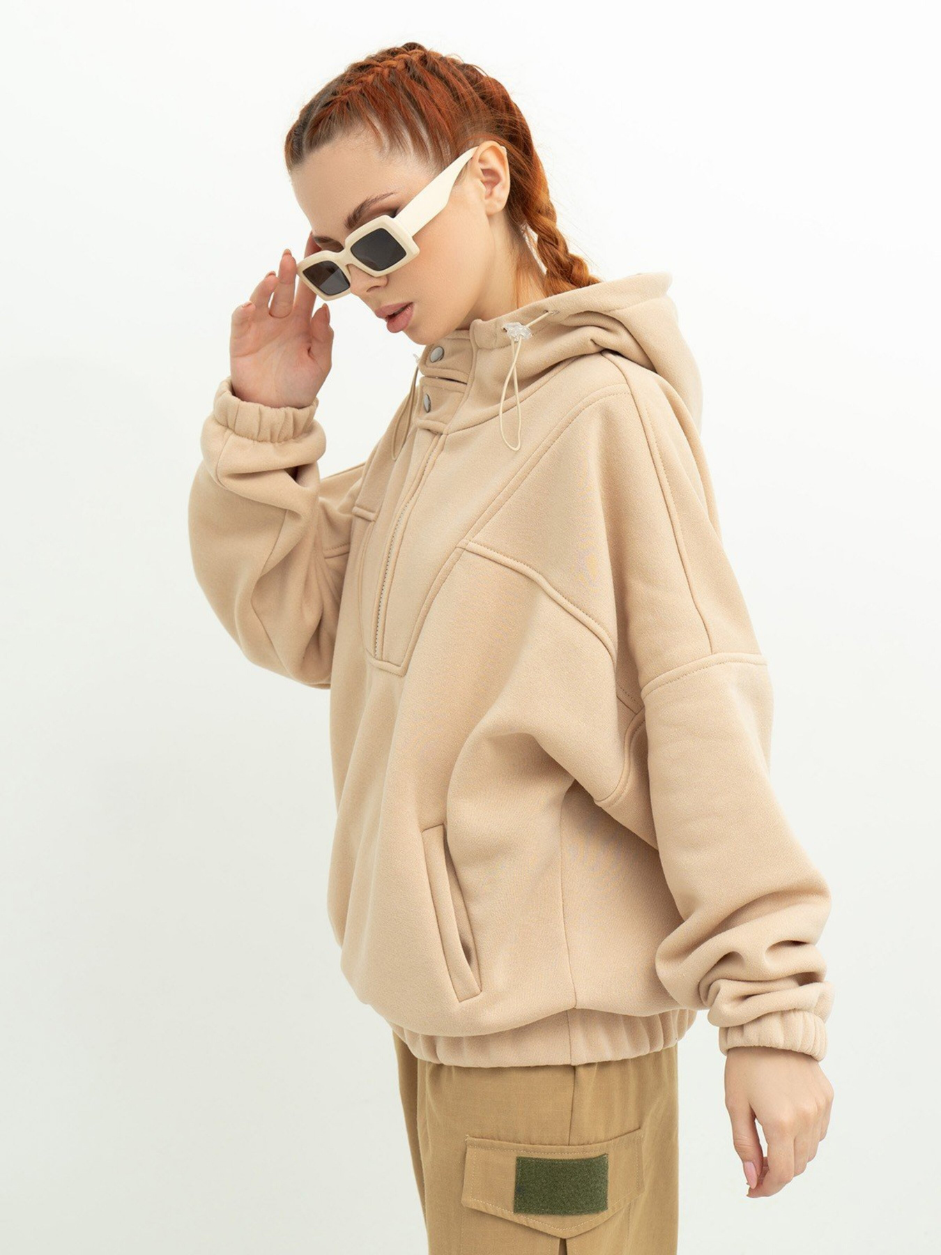 Худи ISSA Plus модель 13625_beige Фото