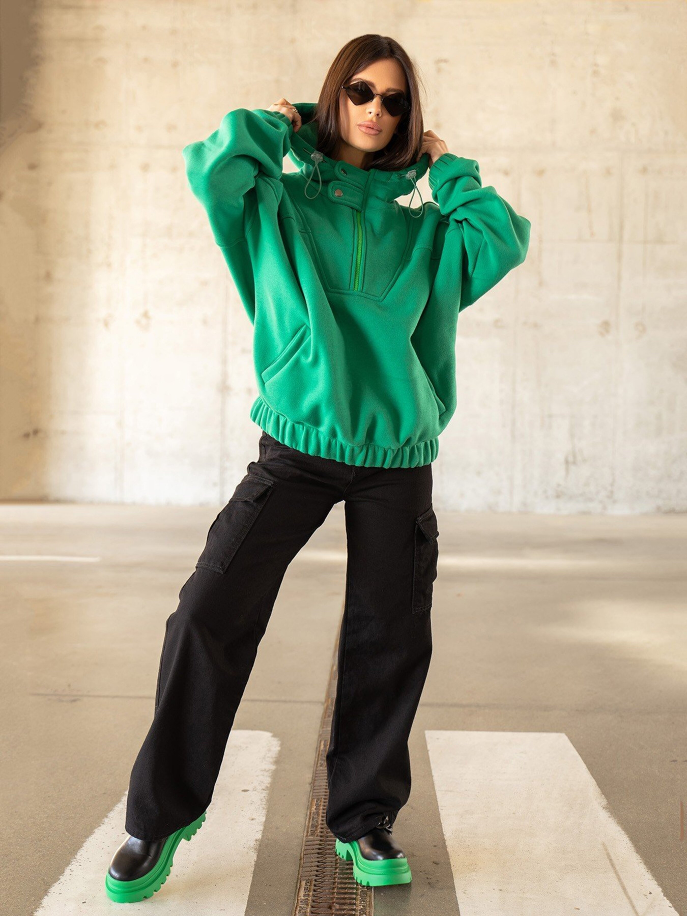 Худи ISSA Plus модель 13625_green Фото