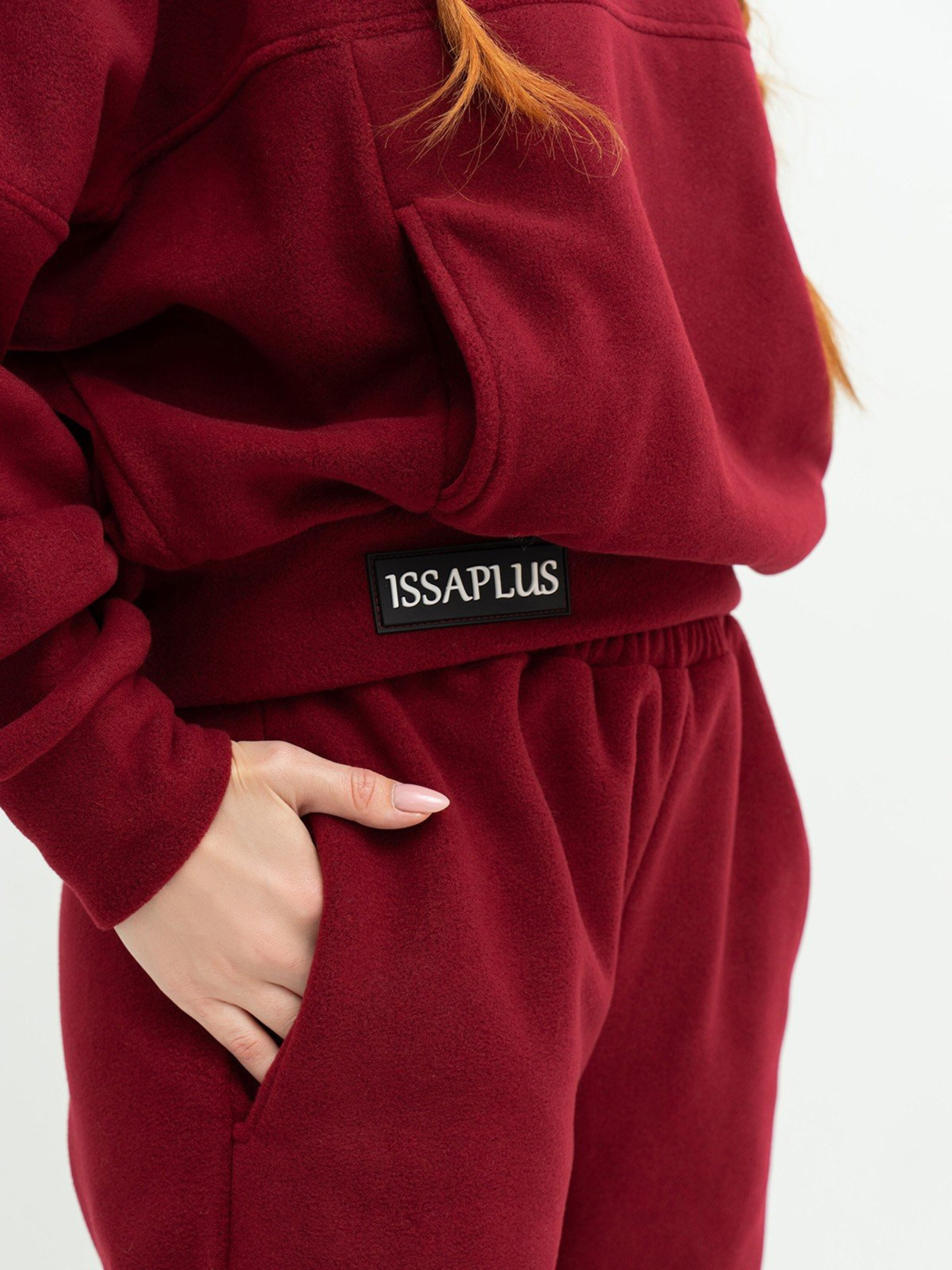 Спортивний костюм ISSA Plus модель 13626_burgundy Фото