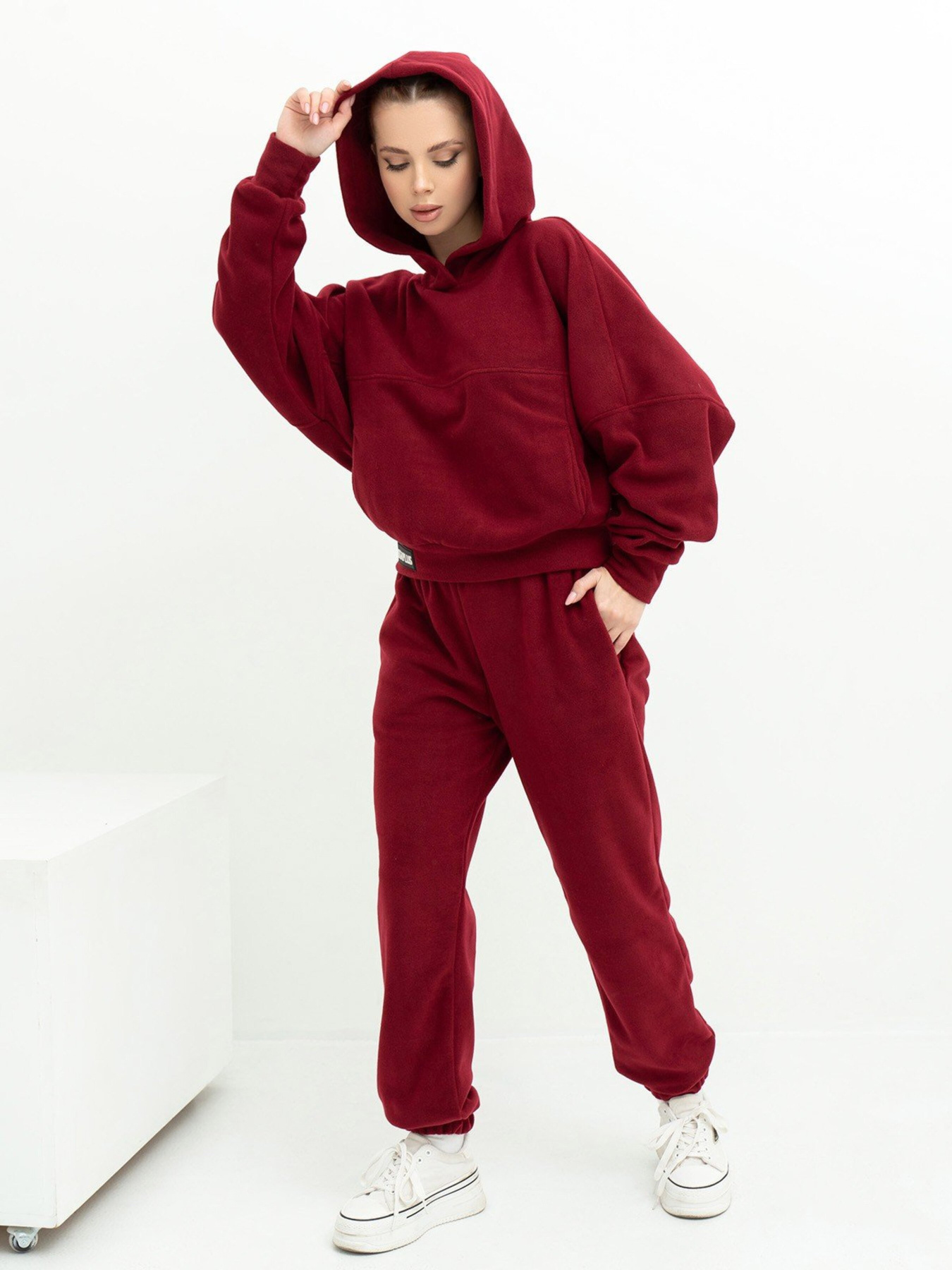 Спортивний костюм ISSA Plus модель 13626_burgundy Фото