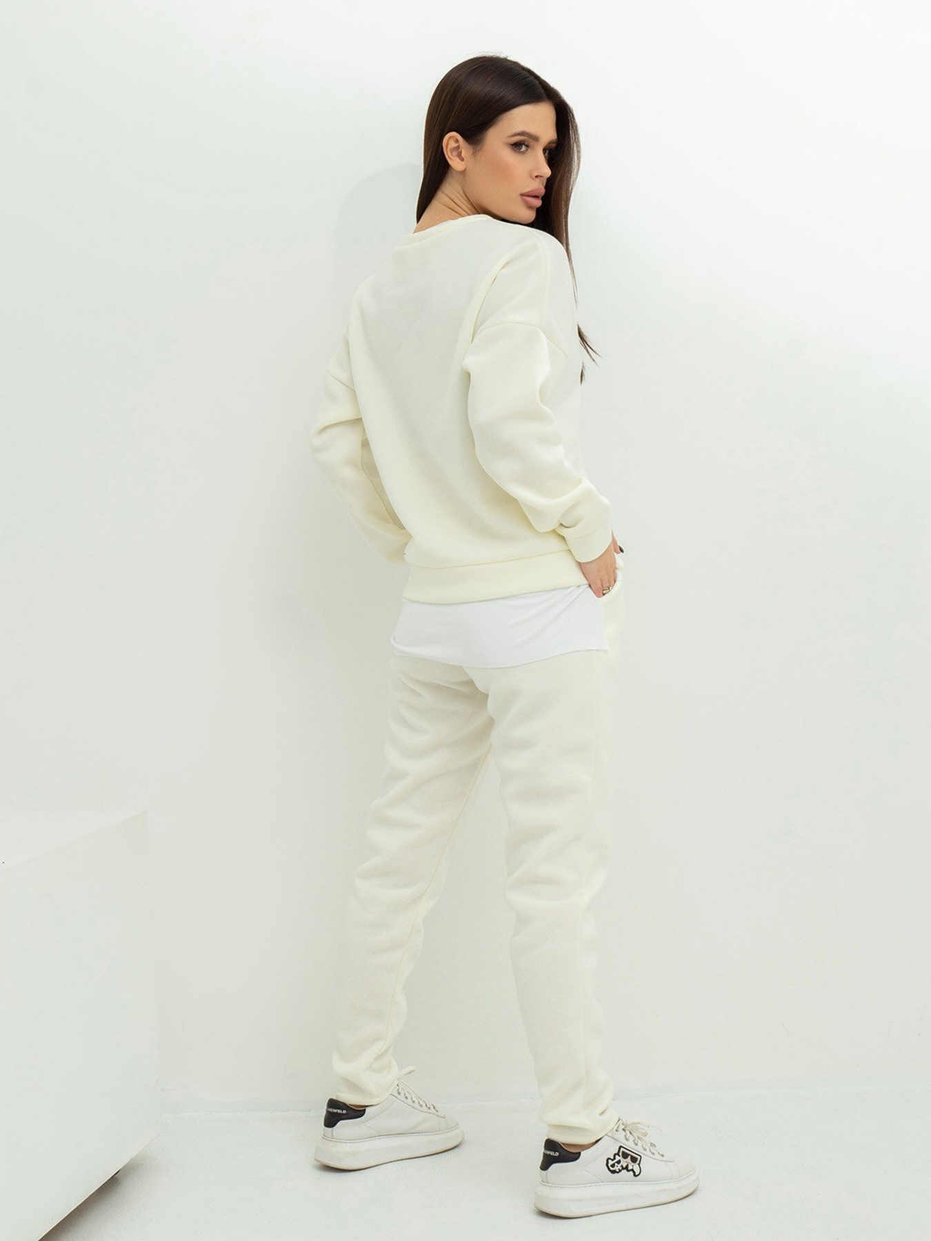 Спортивний костюм ISSA Plus модель 13628_milky Фото