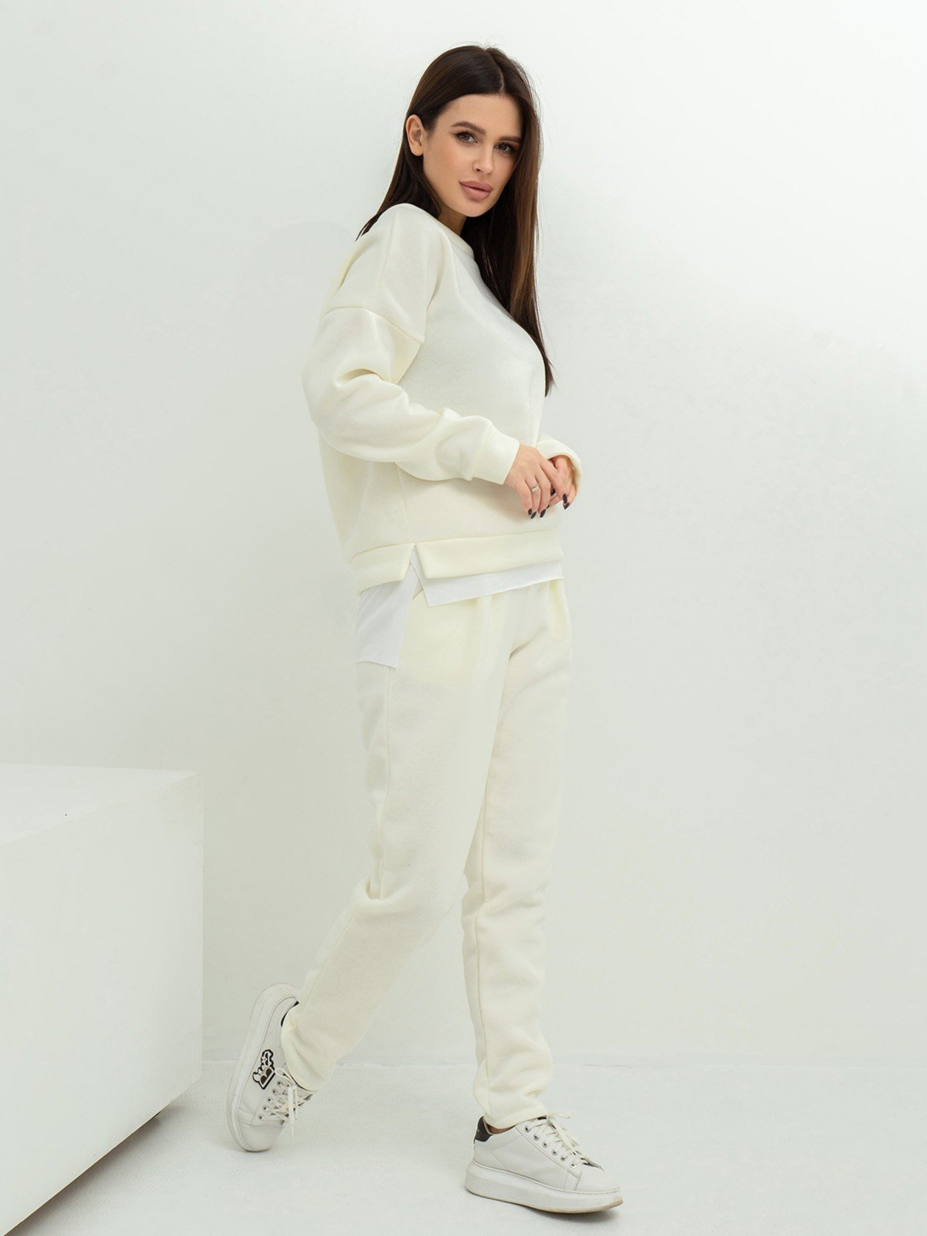 Спортивный костюм ISSA Plus модель 13628_milky Фото