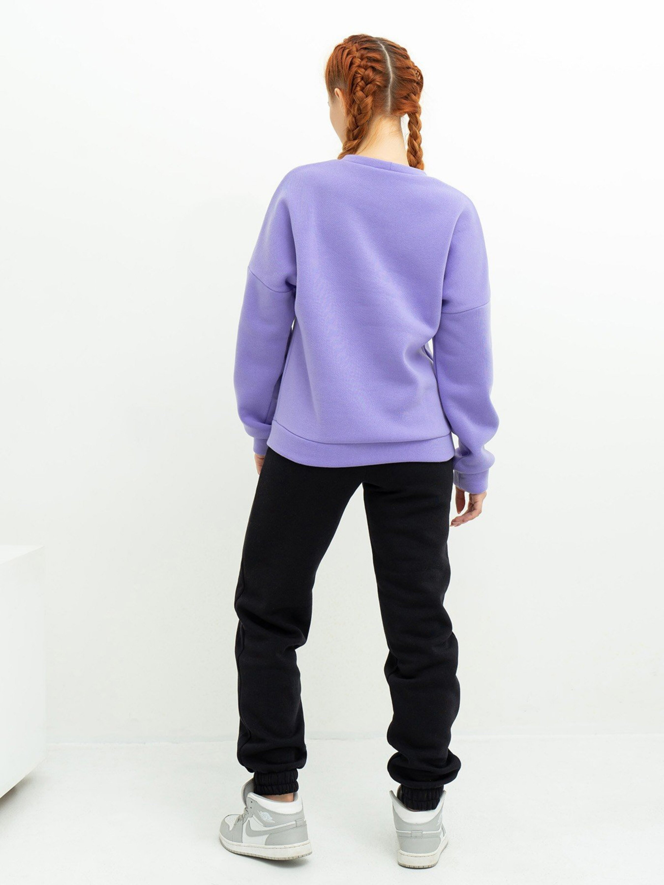 Спортивный костюм ISSA Plus модель SA-430_blacklilac Спортивный костюм ISSA Plus модель SA-430_blacklilac Фото