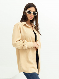 Сорочка ISSA Plus модель SA-433_beige Фото