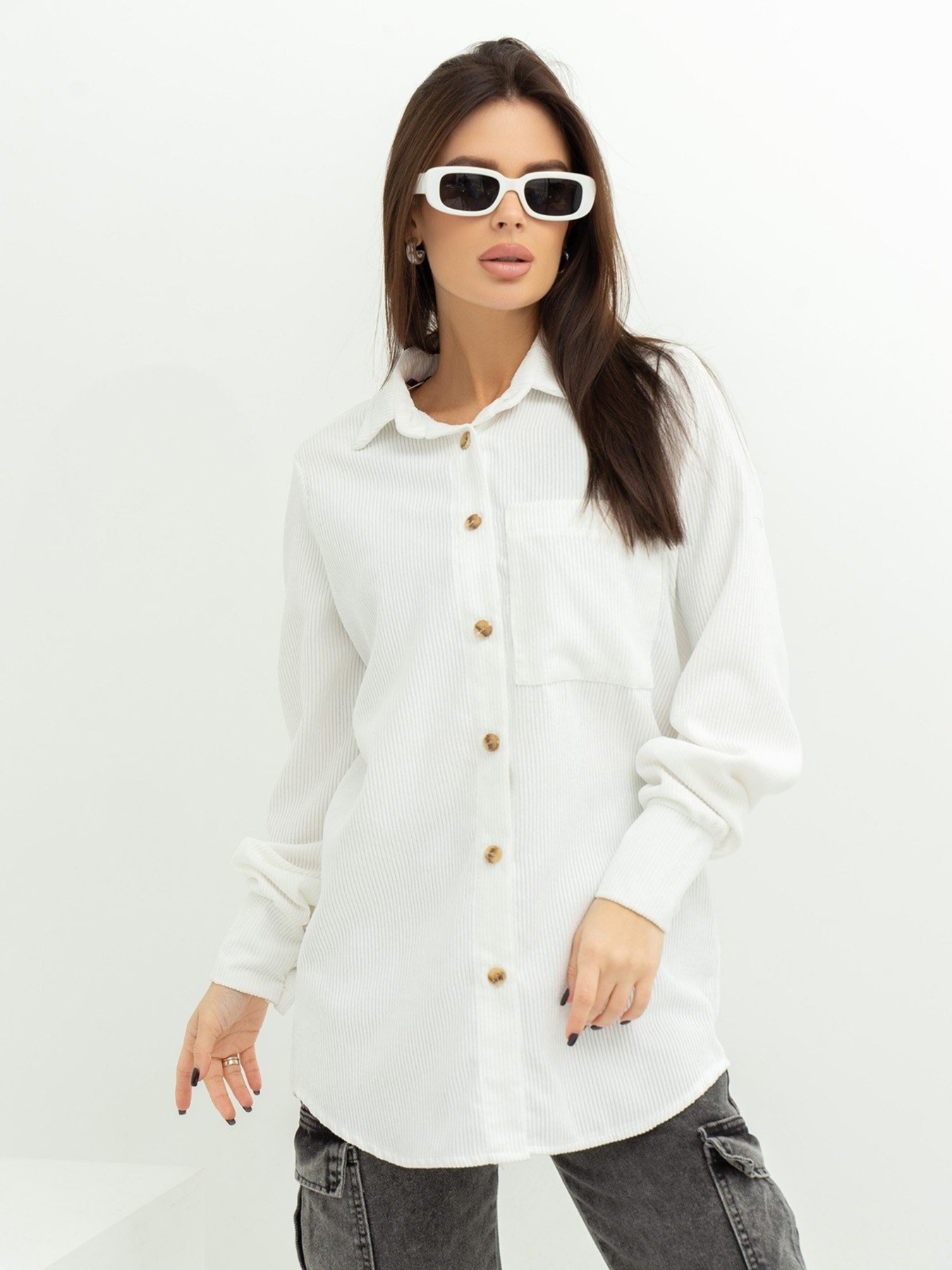 Рубашка ISSA Plus модель SA-433_white Фото