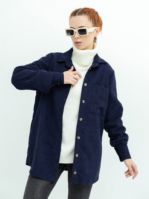 Сорочка повсякденна ISSA Plus модель SA-433_синий Фото