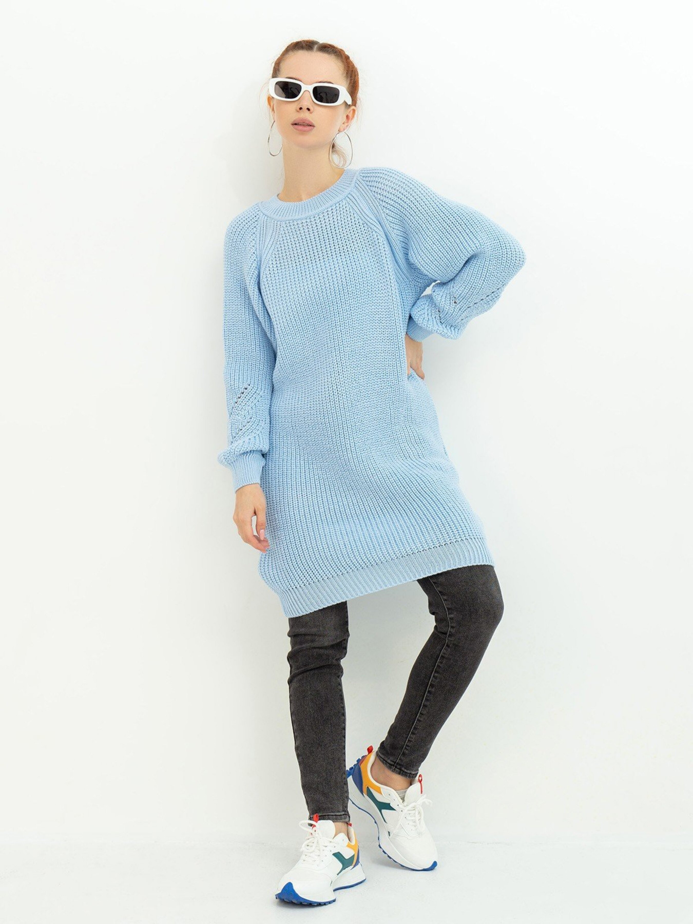 Туника ISSA Plus модель WN20-363_blue Туника ISSA Plus модель WN20-363_blue Фото