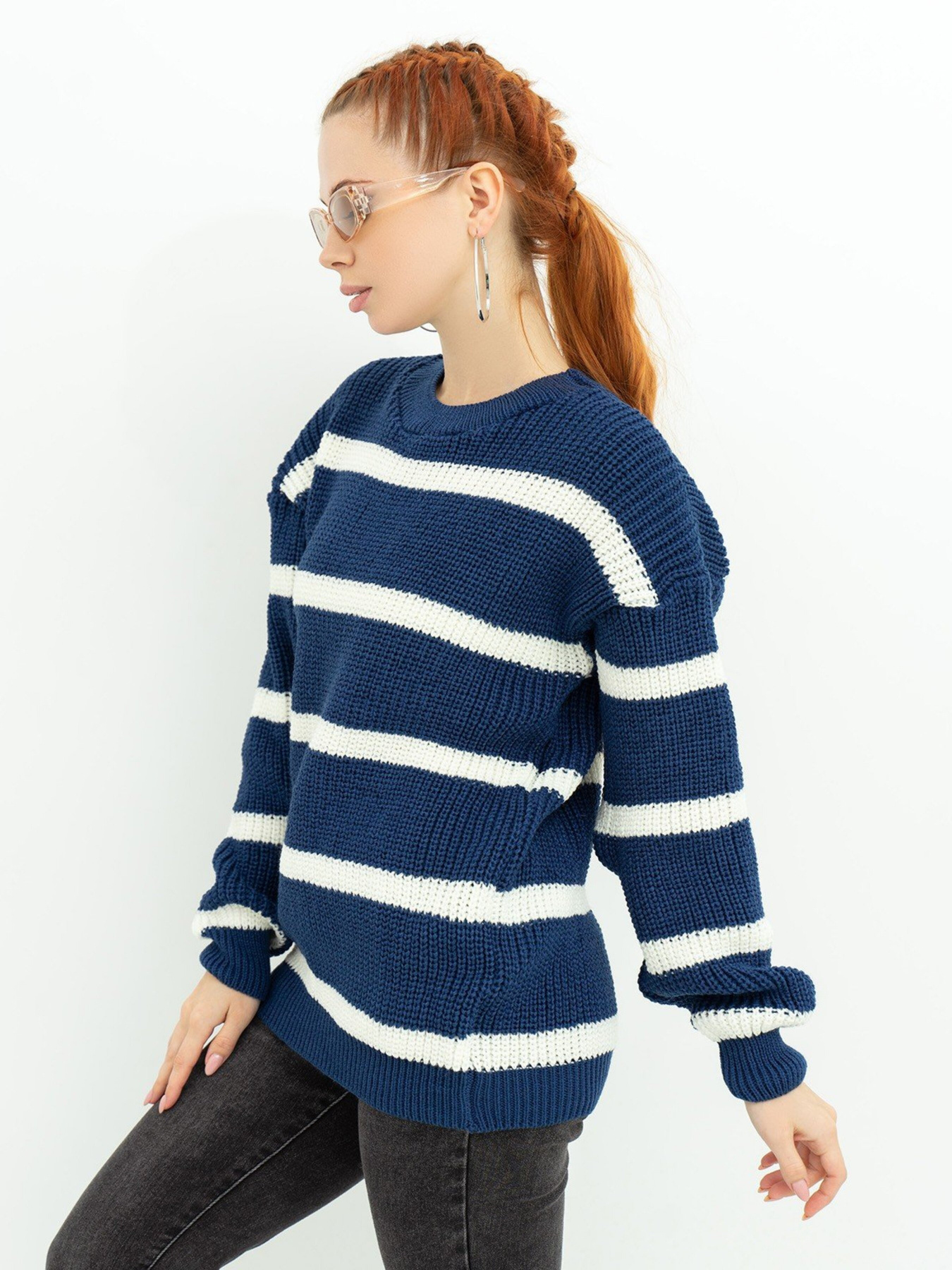 Свитер ISSA Plus модель WN20-364_blue Фото