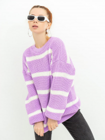 Свитер ISSA Plus модель WN20-364_lilac Фото