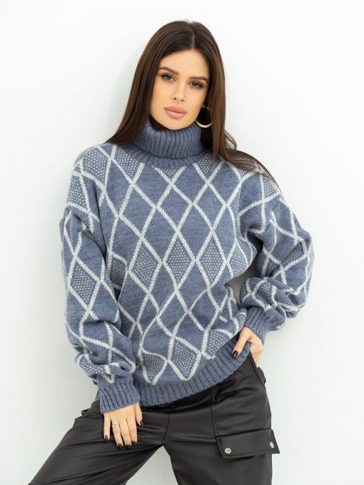 Свитер ISSA Plus модель WN20-365_blue Фото