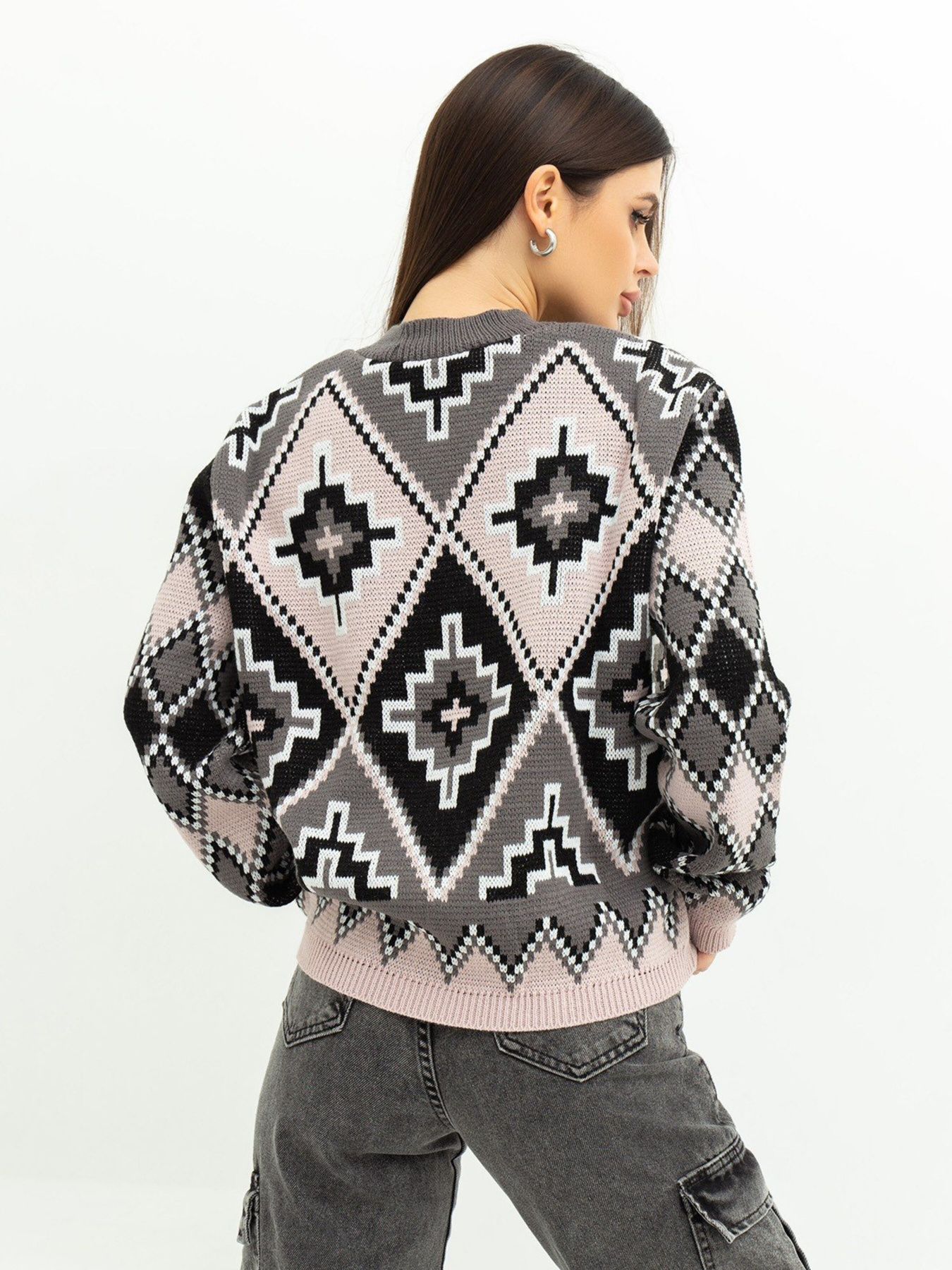 Свитер ISSA Plus модель WN20-367_grey Фото