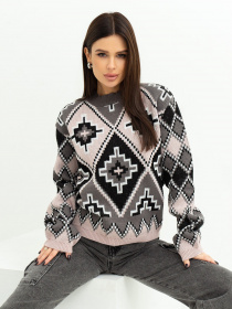 Свитер ISSA Plus модель WN20-367_grey Фото