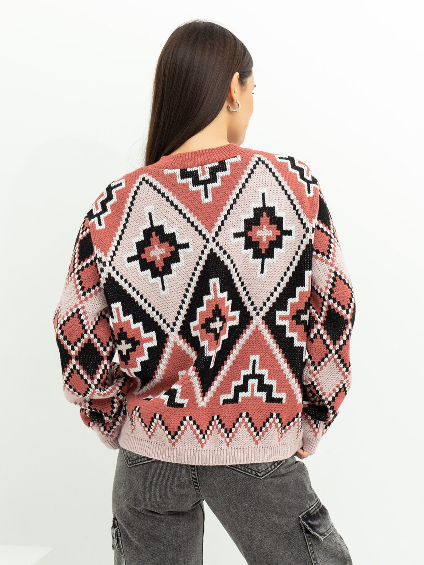 Свитер ISSA Plus модель WN20-367_terracotta Фото