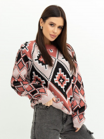 Свитер ISSA Plus модель WN20-367_terracotta Фото