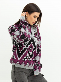 Свитер ISSA Plus модель WN20-367_purple Фото