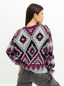 Свитер ISSA Plus модель WN20-367_purple Фото