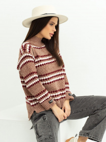 Свитер ISSA Plus модель WN20-368_beige Фото