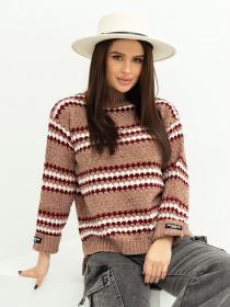 Свитер ISSA Plus модель WN20-368_beige Фото