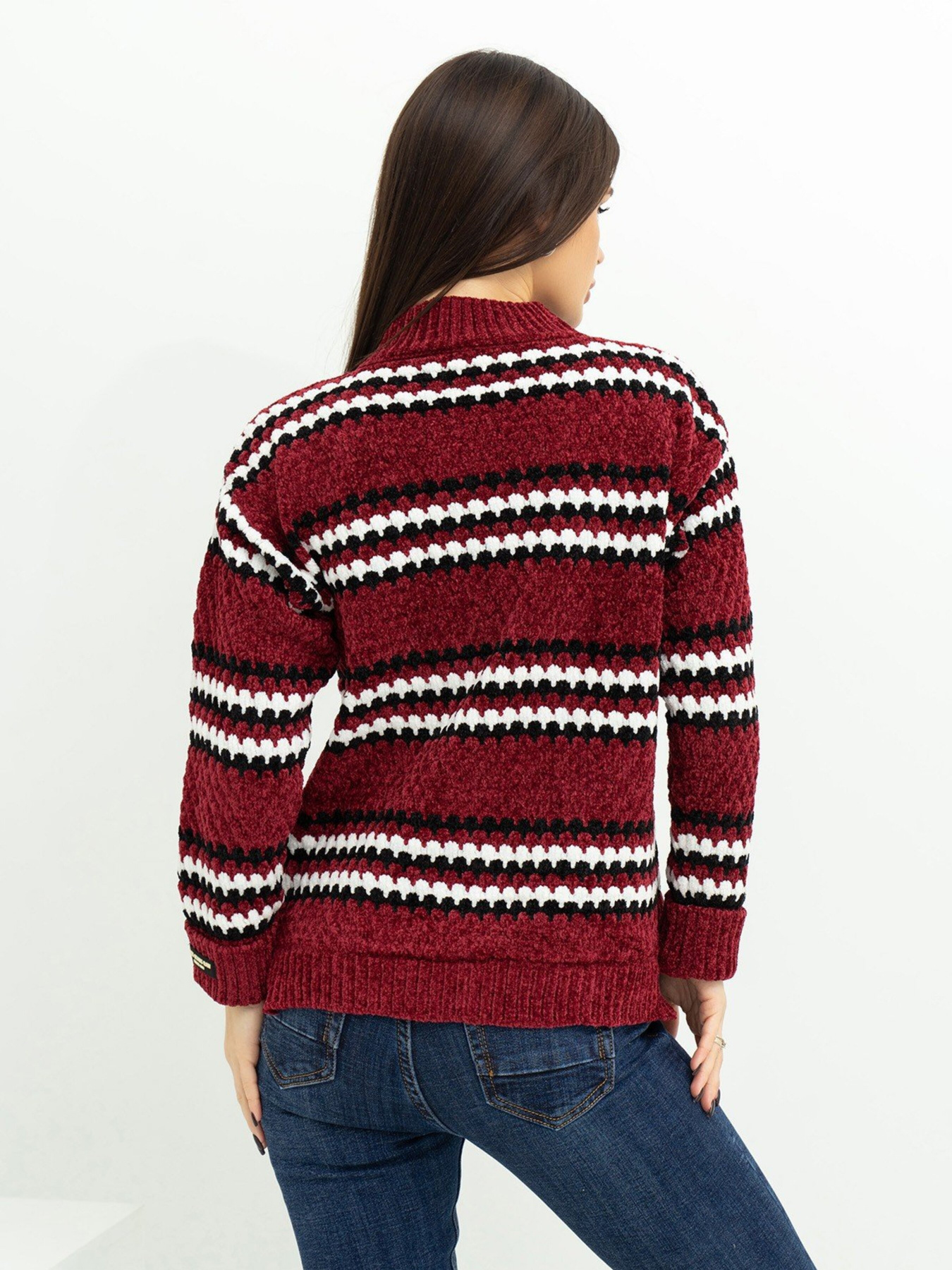 Светр ISSA Plus модель WN20-368_burgundy Светр ISSA Plus модель WN20-368_burgundy Фото