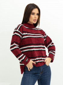 Светр ISSA Plus модель WN20-368_burgundy Светр ISSA Plus модель WN20-368_burgundy Фото