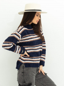 Свитер ISSA Plus модель WN20-368_blue Фото