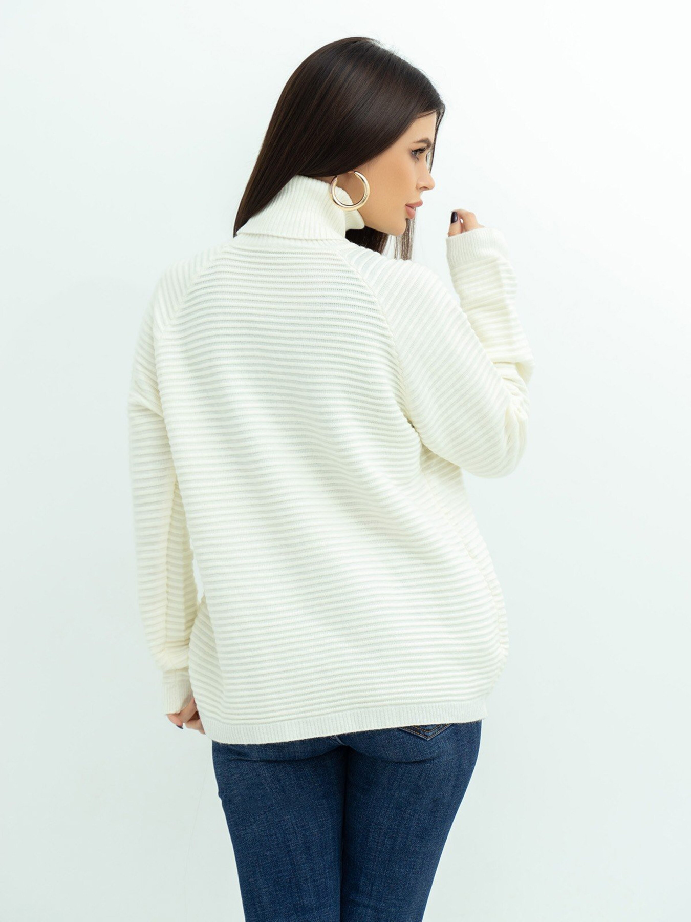 Свитер ISSA Plus модель WN20-369_milky Фото