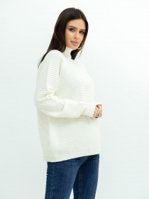Свитер ISSA Plus модель WN20-369_milky Свитер ISSA Plus модель WN20-369_milky Фото