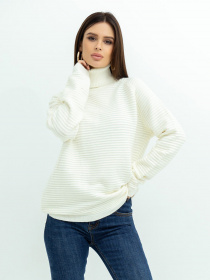 Свитер ISSA Plus модель WN20-369_milky Свитер ISSA Plus модель WN20-369_milky Фото