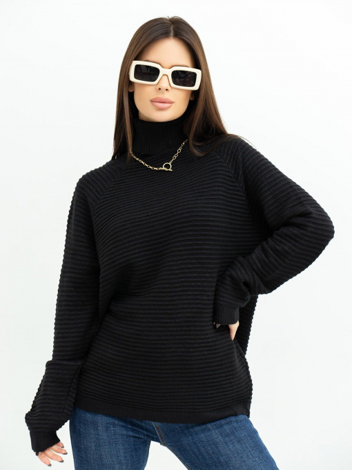 Свитер ISSA Plus модель WN20-369_black Фото