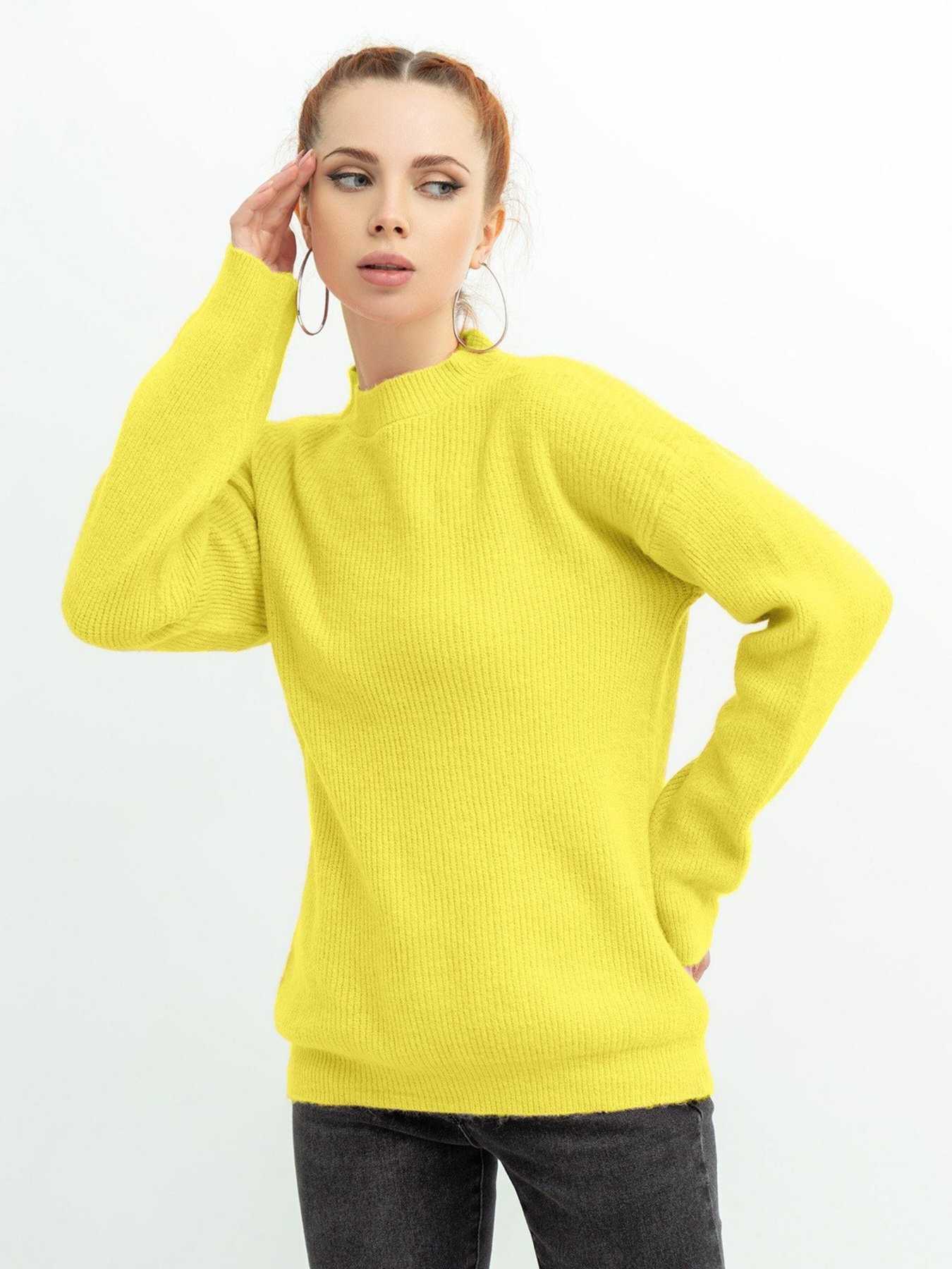 Свитер ISSA Plus модель WN20-370_yellow Фото