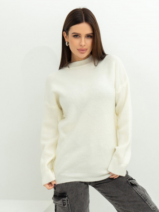 Свитер ISSA Plus модель WN20-370_milky Фото