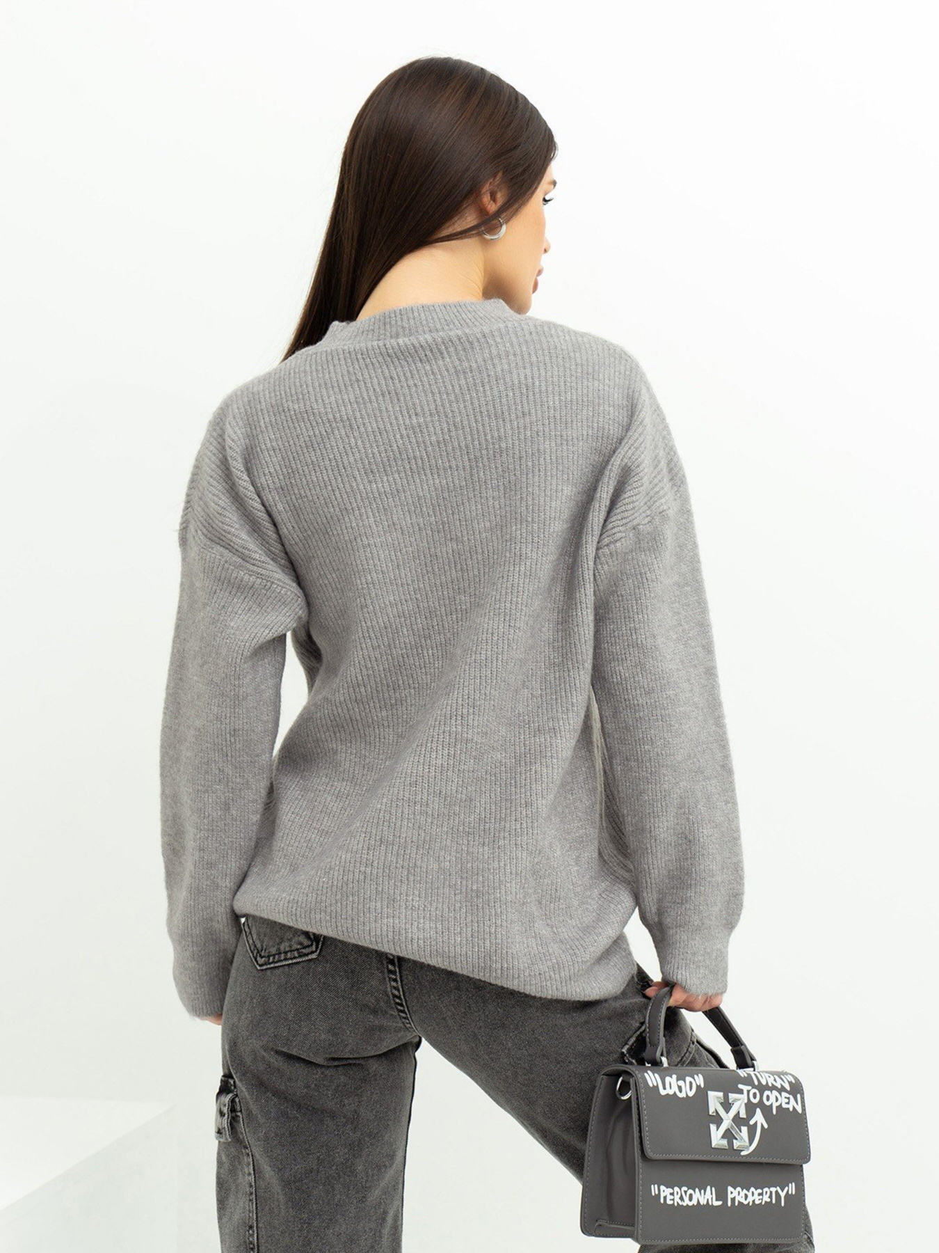 Свитер ISSA Plus модель WN20-370_grey Фото