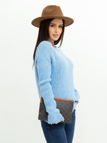 Свитер ISSA Plus модель WN20-371_blue Фото