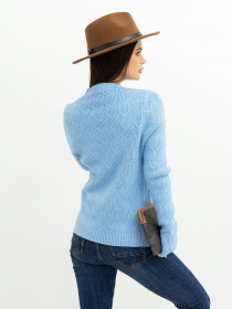 Свитер ISSA Plus модель WN20-371_blue Фото