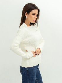 Свитер ISSA Plus модель WN20-371_milky Фото