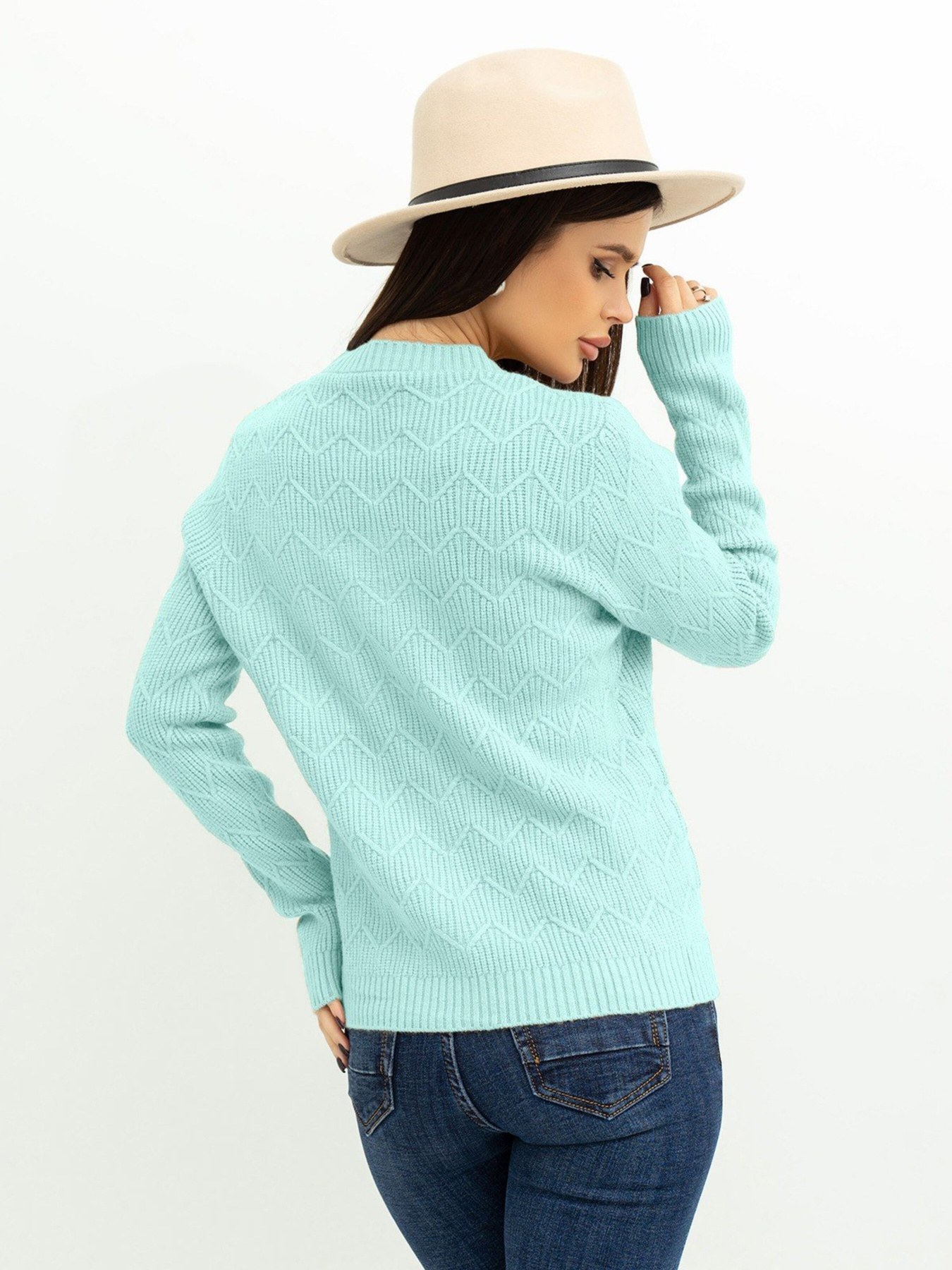 Свитер ISSA Plus модель WN20-371_mint Фото