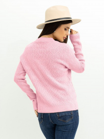 Свитер ISSA Plus модель WN20-371_pink Свитер ISSA Plus модель WN20-371_pink Фото