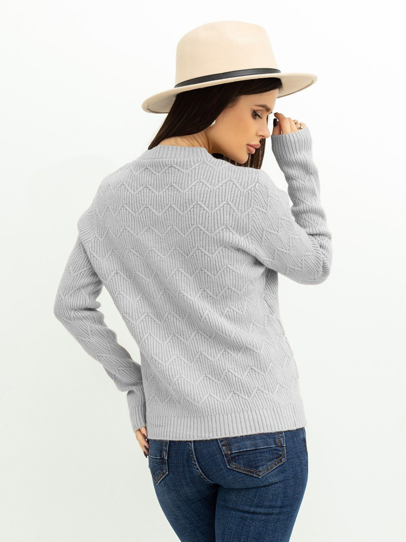 Светр ISSA Plus модель WN20-371_grey Фото