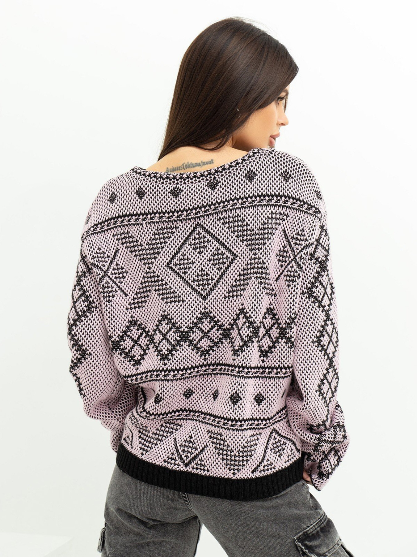 Свитер ISSA Plus модель WN20-372_pink Фото