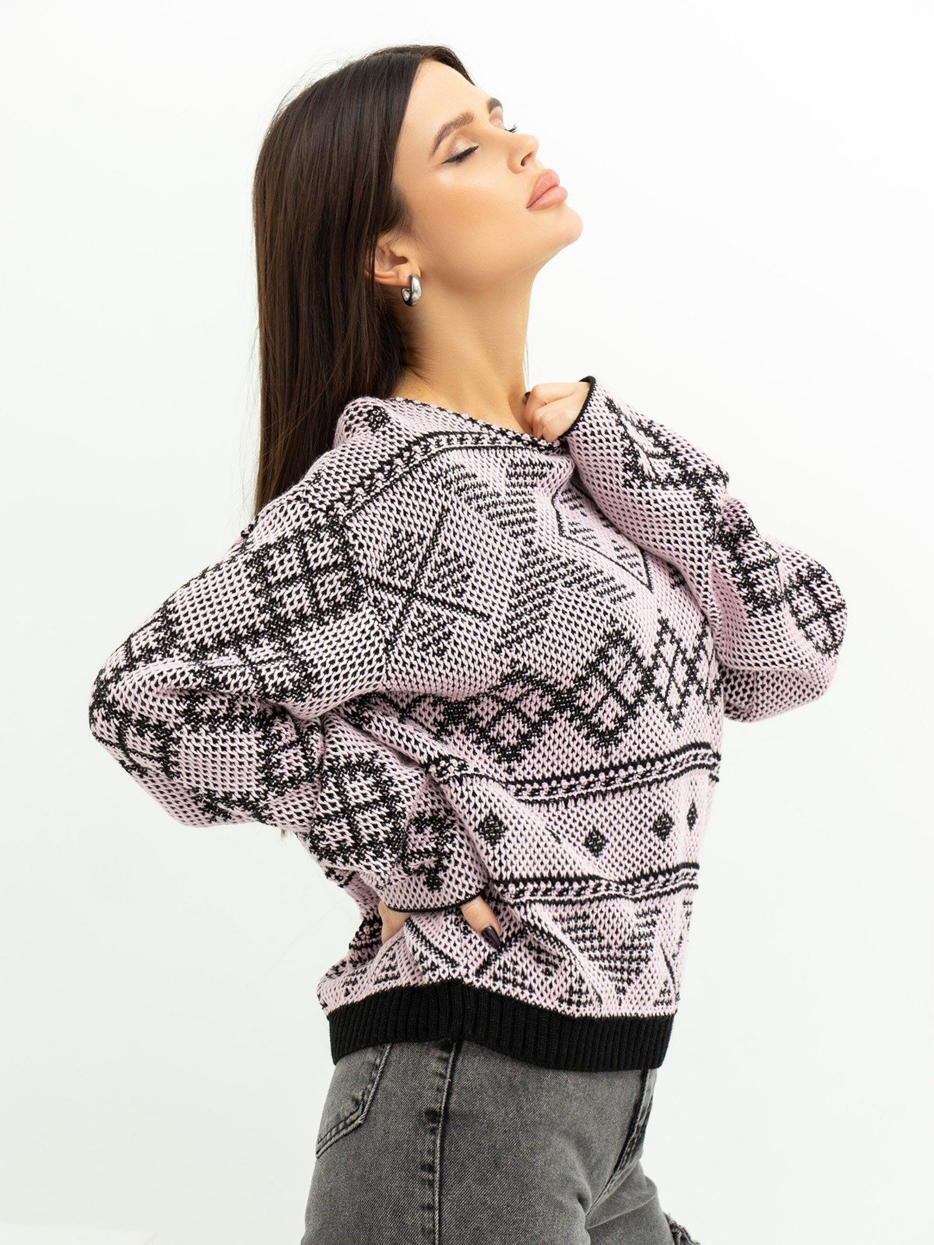 Светр ISSA Plus модель WN20-372_pink Фото