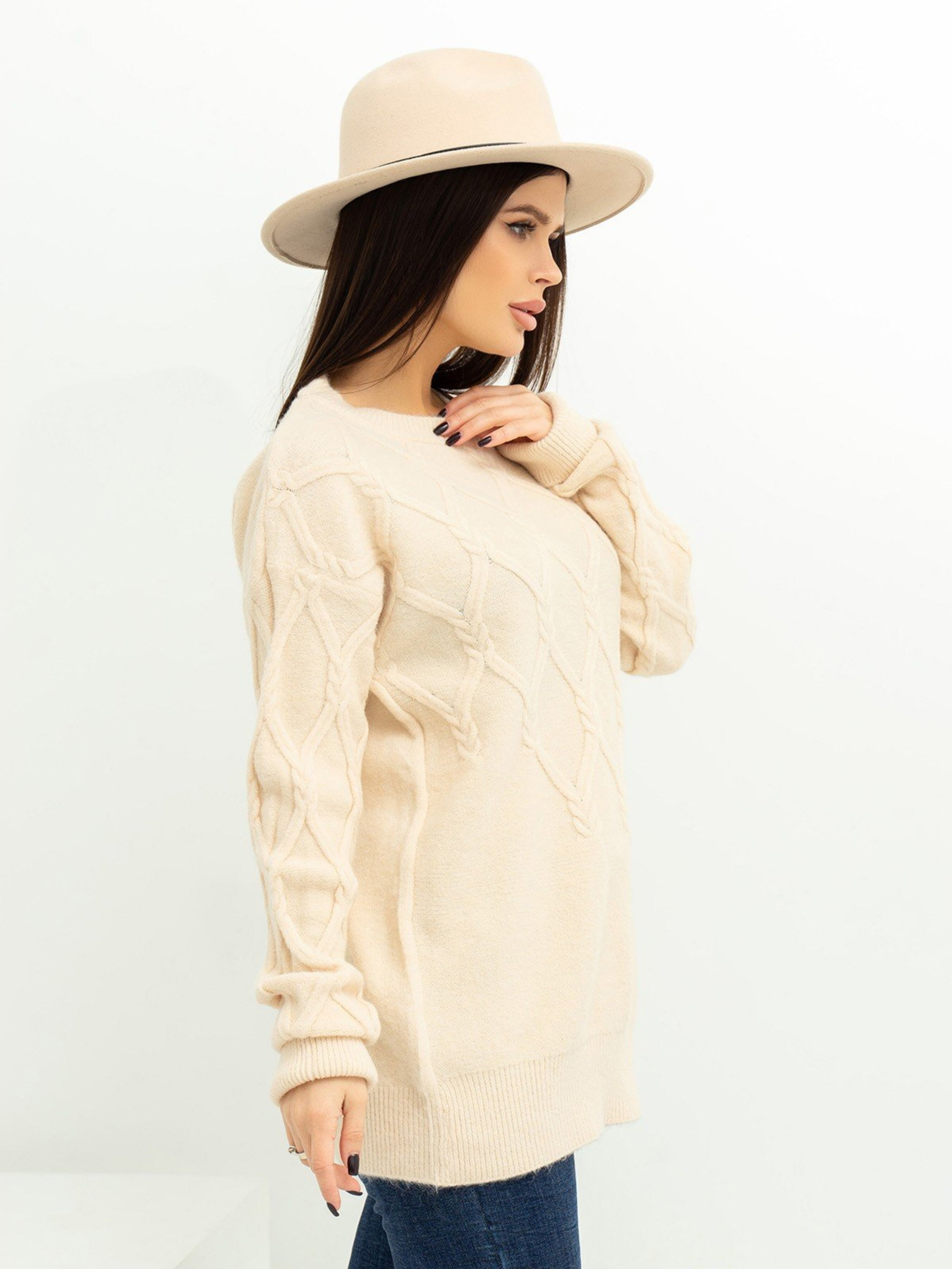 Светр ISSA Plus модель WN20-373_beige Фото